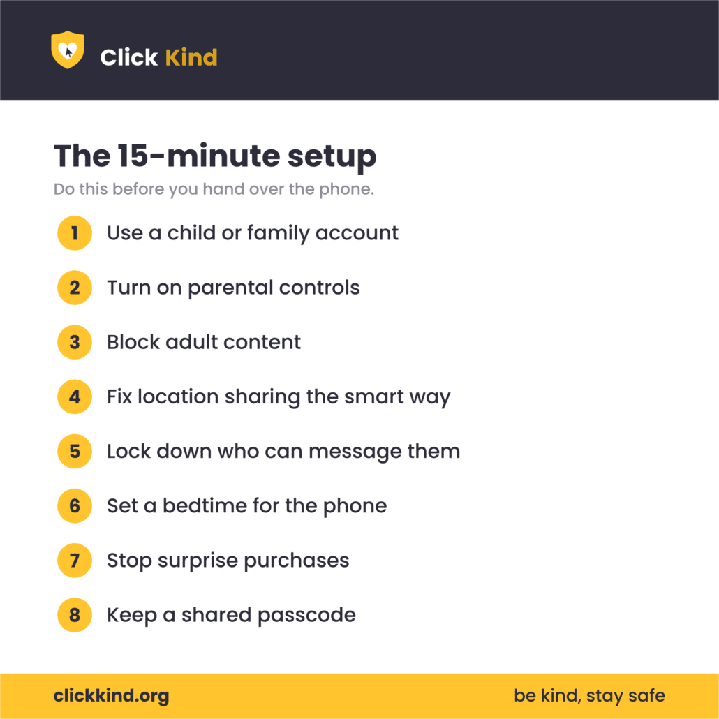 The 8 Steps to Phone Setup Every Parent Should Do Before Handing Over a New Device